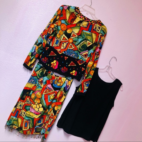 Boho Style 3 Pieces Skirt Set Ensemble - Picture 6 of 15